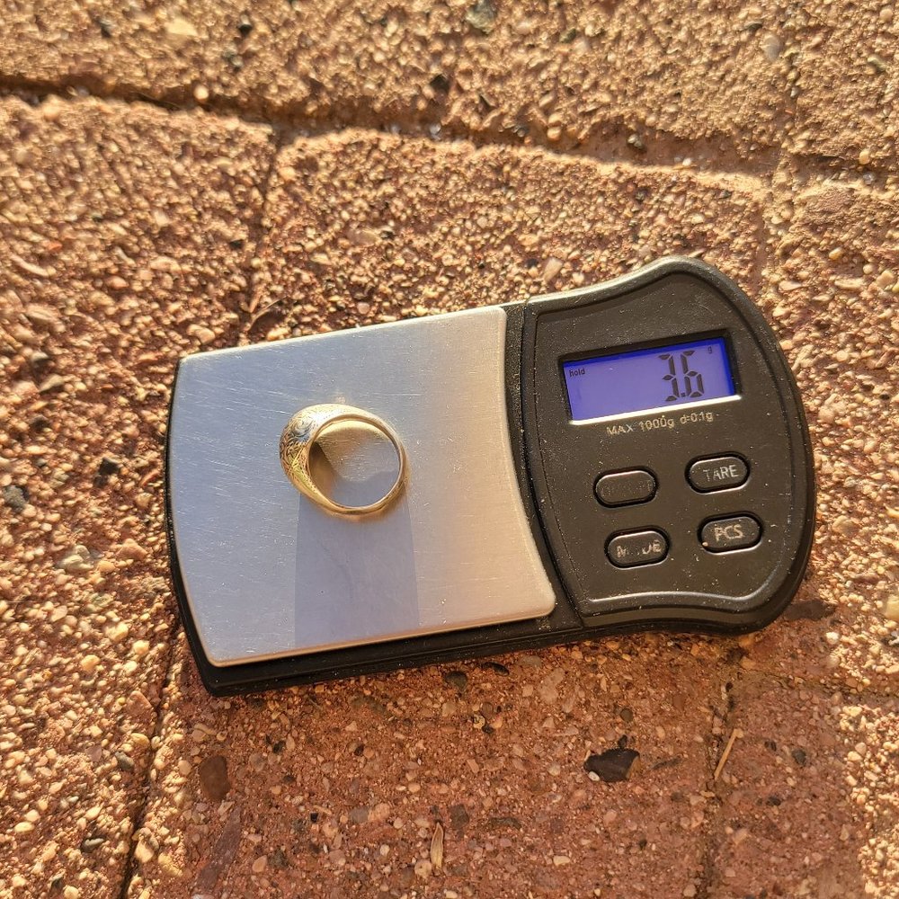 Vintage 925 sterling silver SIAM bubble untricately hand chased engraved ring - Picture 11 of 15